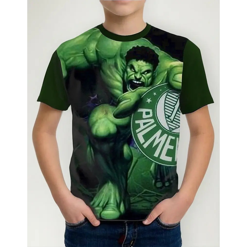 Camiseta Heroi Hulk Time Palmeiras Verdão Vingadores