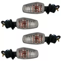 2 Pares De Pisca Modelo Suzuki Yes 125 Lente Cristal Com Lampada