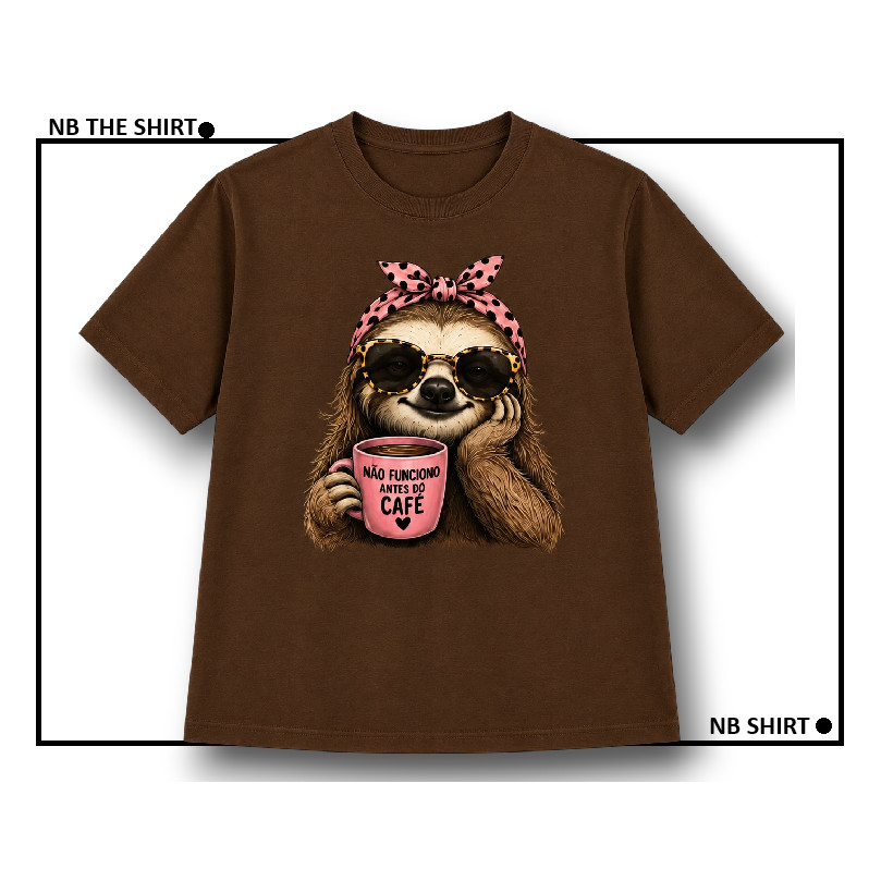 Camiseta Feminina Estampada- Coleção Selvagem Onça Tigre Zebra Borboleta Preguiça -Confortável 100% Algodão Envio Rápido