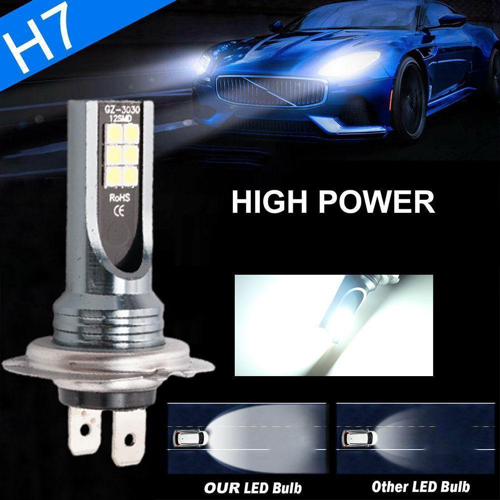 Farol De Neblina LED H3 Com 12 Chips SMD 3030 Oferece Iluminação Nítida E Decodificação Sem Erros Para Carros Motociclet