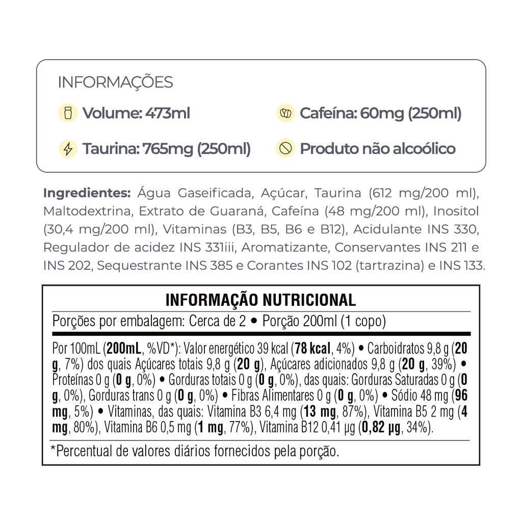 Energético Baly Coco e Açai 473ml x 6 UN — imagem 2 de 2