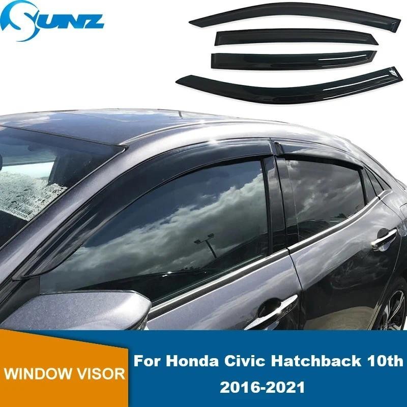 Viseira Da Janela Do Carro Sol Chuva Guarda Para Honda Civic Hatchback 10th Gen FC FK 2016 2017 2018 2019 2020 2021 Lado