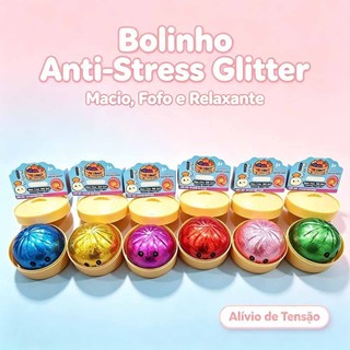 Bolinhos De Glitter Bolinho Brinquedo Bonito Squishiest Com Caixa De Vapor Brinquedos De Estresse E Ansiedade Para Crian