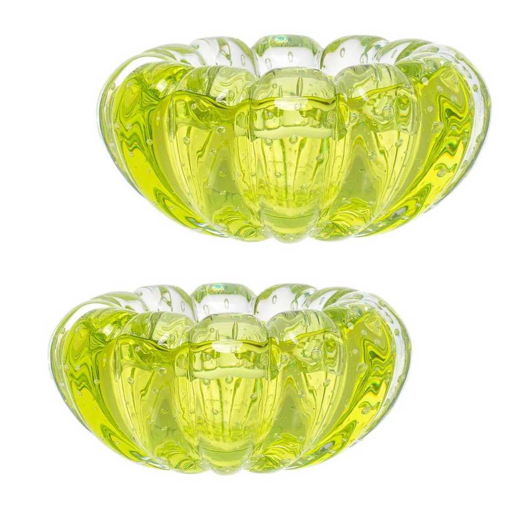 Kit Cachepots Téo P e M em Murano para Decoração Tavares