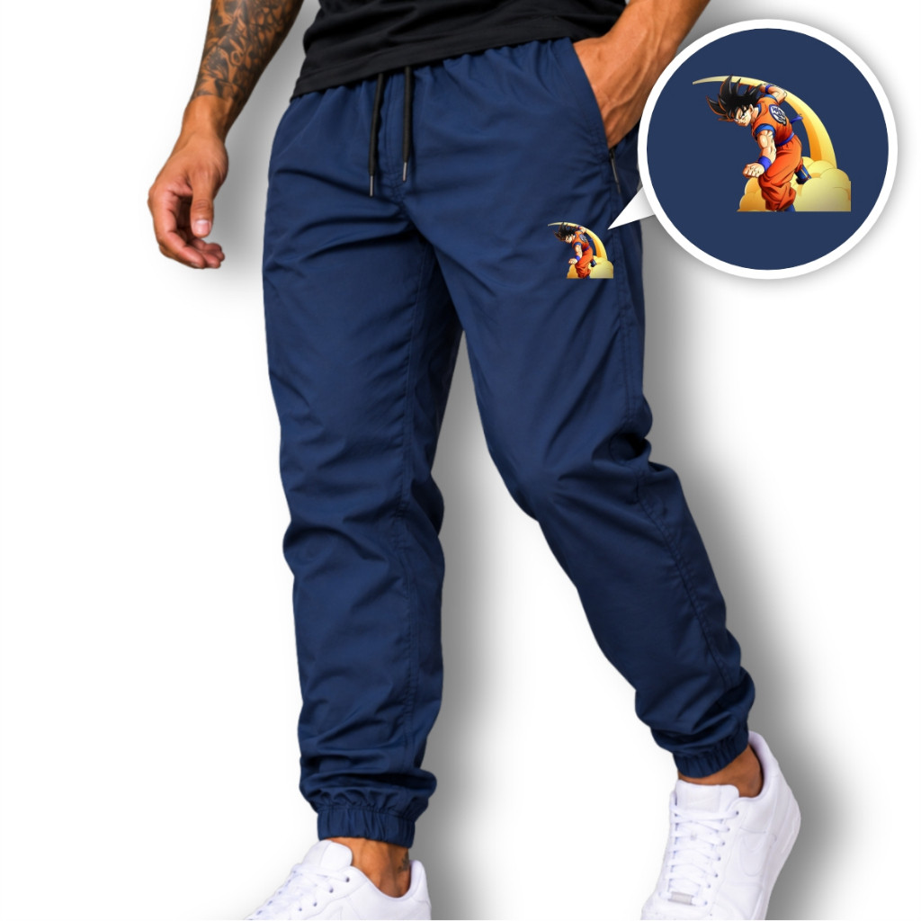 Calça Tactel Masculina Jogger OTAKU 02 Esportiva Fitness Academia Treino Corrida Caminhada Casual Confortável Leve