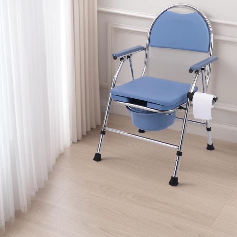 Cadeira de toalete doméstica multifuncional fabricante cadeira de toalete para idosos portátil dobrável cadeira de banho