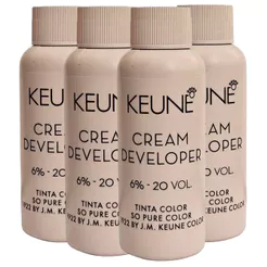 Kit 4 Cremes Oxidantes 6% Keune Tinta Developer 20 Vol 60ml