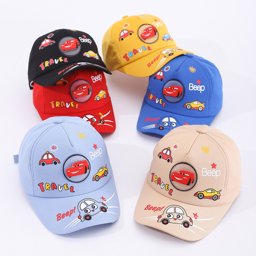 Chapéu de comércio exterior carros luz LED dos desenhos animados boné de beisebol chapéu de sol primavera outono estilo 