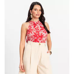 Regata Feminina em Viscotorcion Rovitex Vermelho