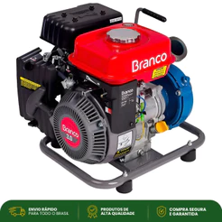 Motobomba a Gasolina 3CV 2x2 Centrífuga B-703 Branco 4T Vazão 16 m³/h 45 mca