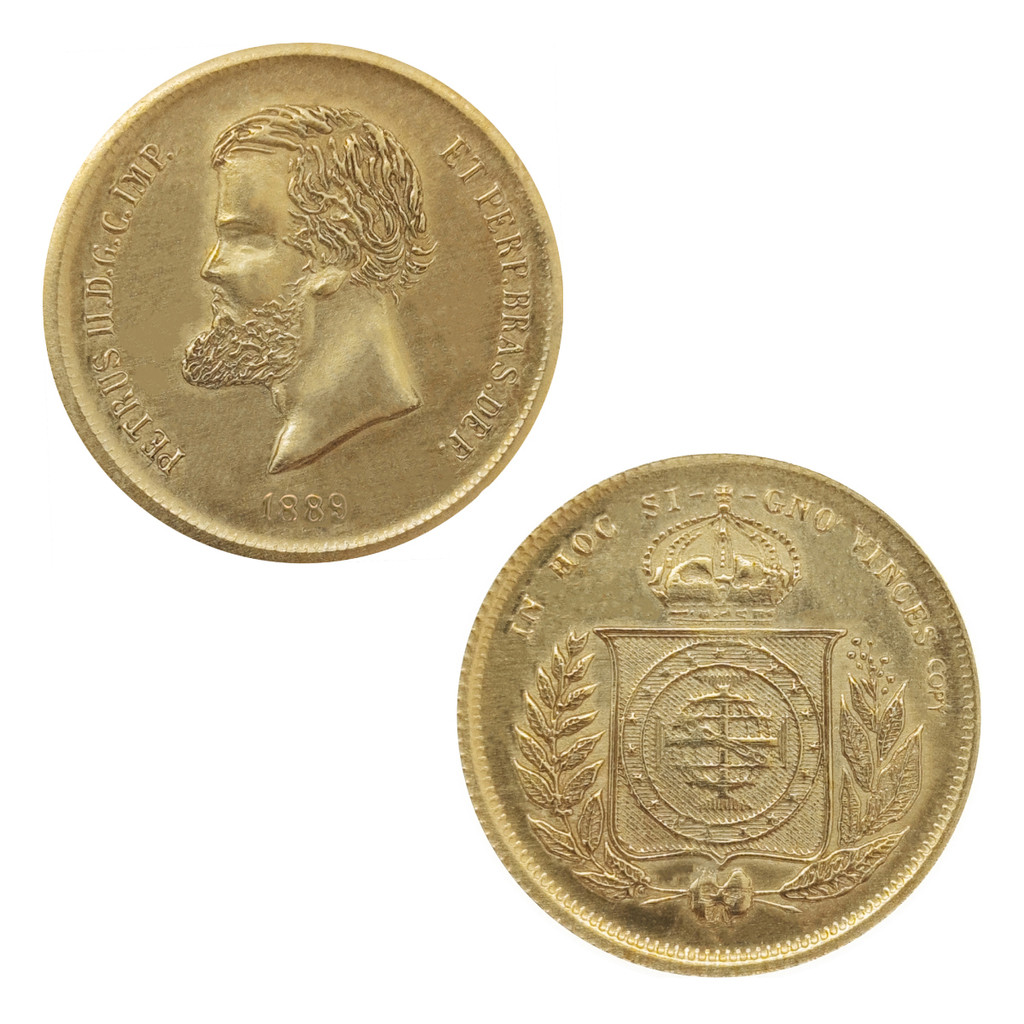 Moeda 10000 Réis 1889 - 23,0mm - NC - Cópia