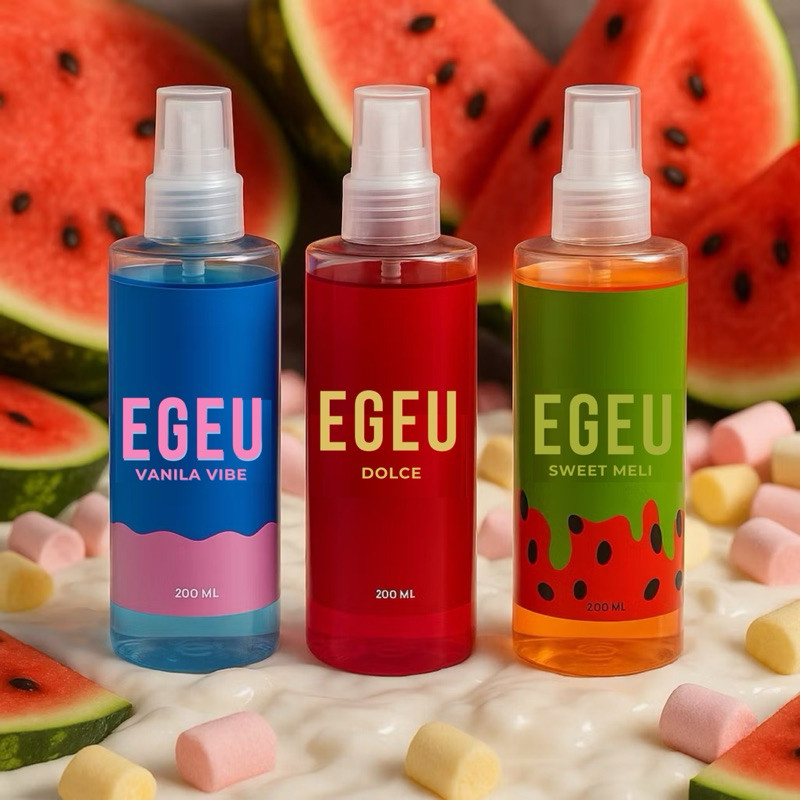 Kit 3 Body Splash Egeo Dolce -Egeo Vanila - Egeo Sweei Meli