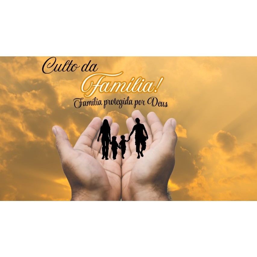 Top Painel Culto da família retangular de lona para decoração de festa de aniversário infantil. Várias medidas.