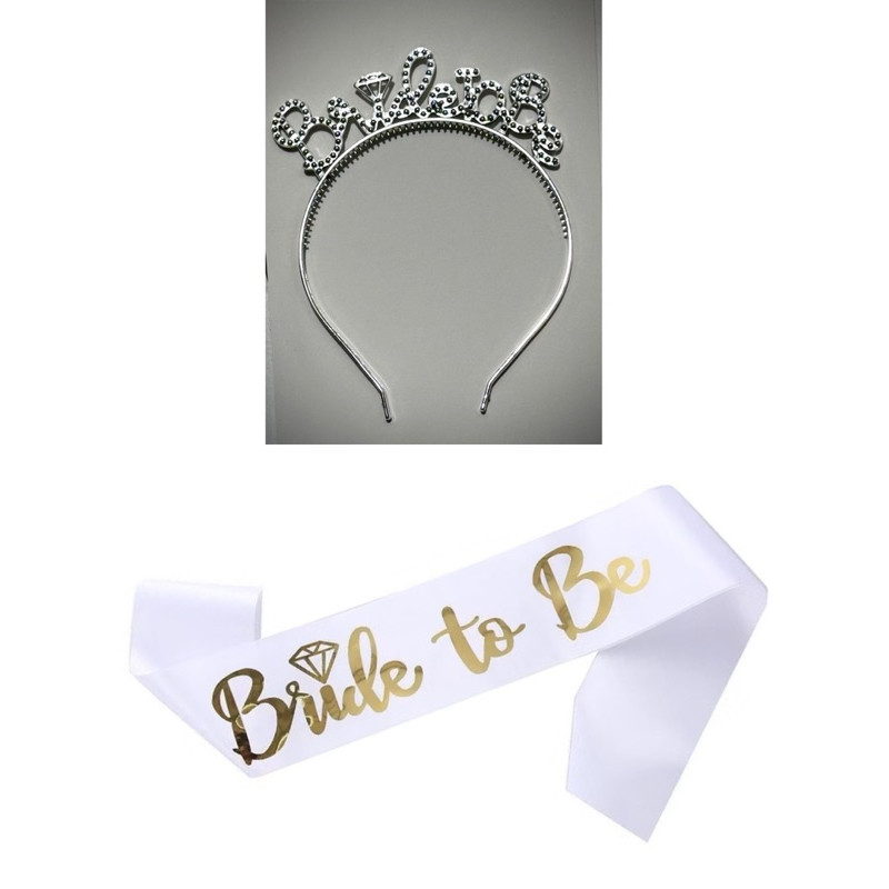 Kit Arco Plástico + Faixa Bride To Be Para Festa Fantasia Acessório lsg em Oferta na Shopee