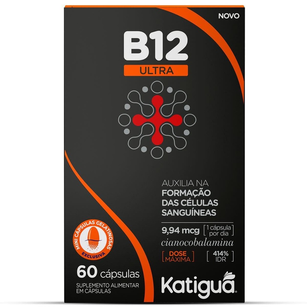 Vitamina B12 Ultra - 60 Cápsulas Gelatinosas - Katiguá