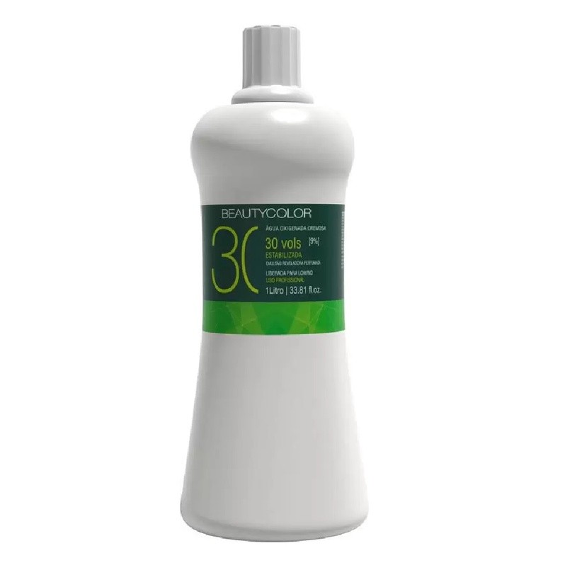 ÁGUA OXIGENADA CREMOSA 30 VOLS 1L - BEAUTYCOLOR em Oferta na Shopee