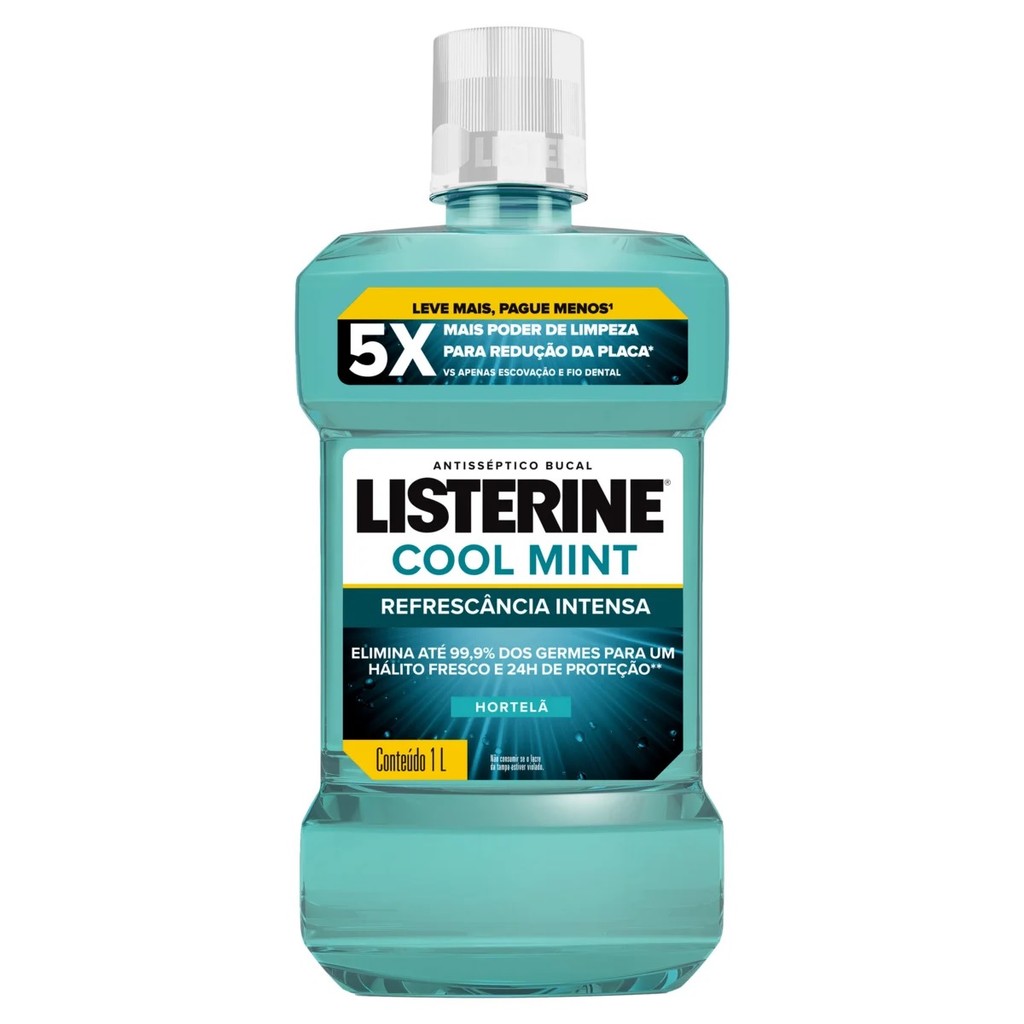 Listerine Cool Mint Refrescância Intensa 1Litro