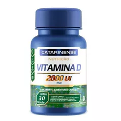 Vitamina D 2000UI - 30 Cápsulas - Catarinense Nutrição
