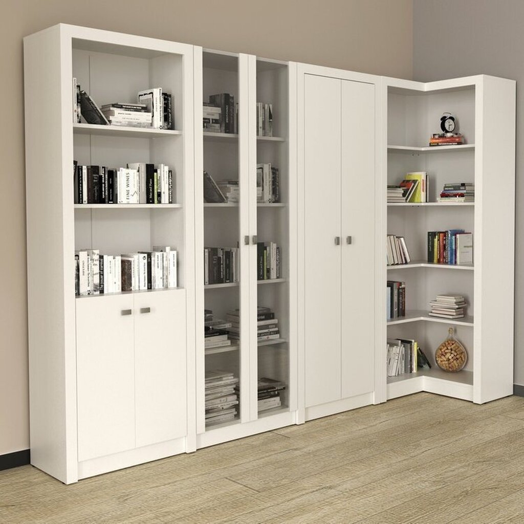 Kit 4 Armários Multiuso de Escritório com 6 Portas Branco em Oferta na Shopee