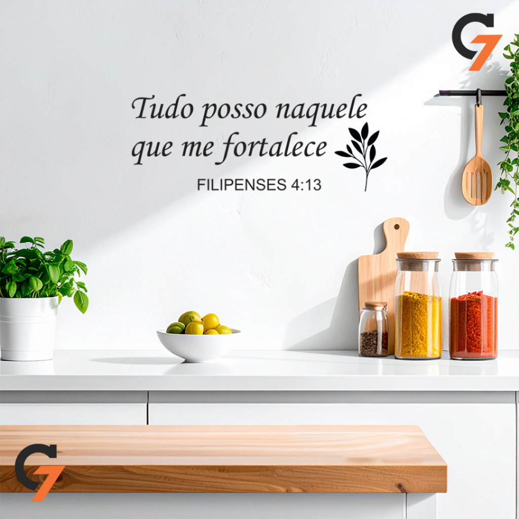 Adesivo de Parede Para Casa Decoração Delicada Palavra de Deus Autocolante Lavável Sala Quarto