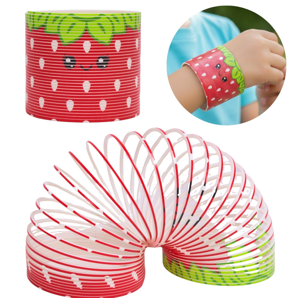 Brinquedo Mola Maluca Infantil Divertida Forma Morango - Castela