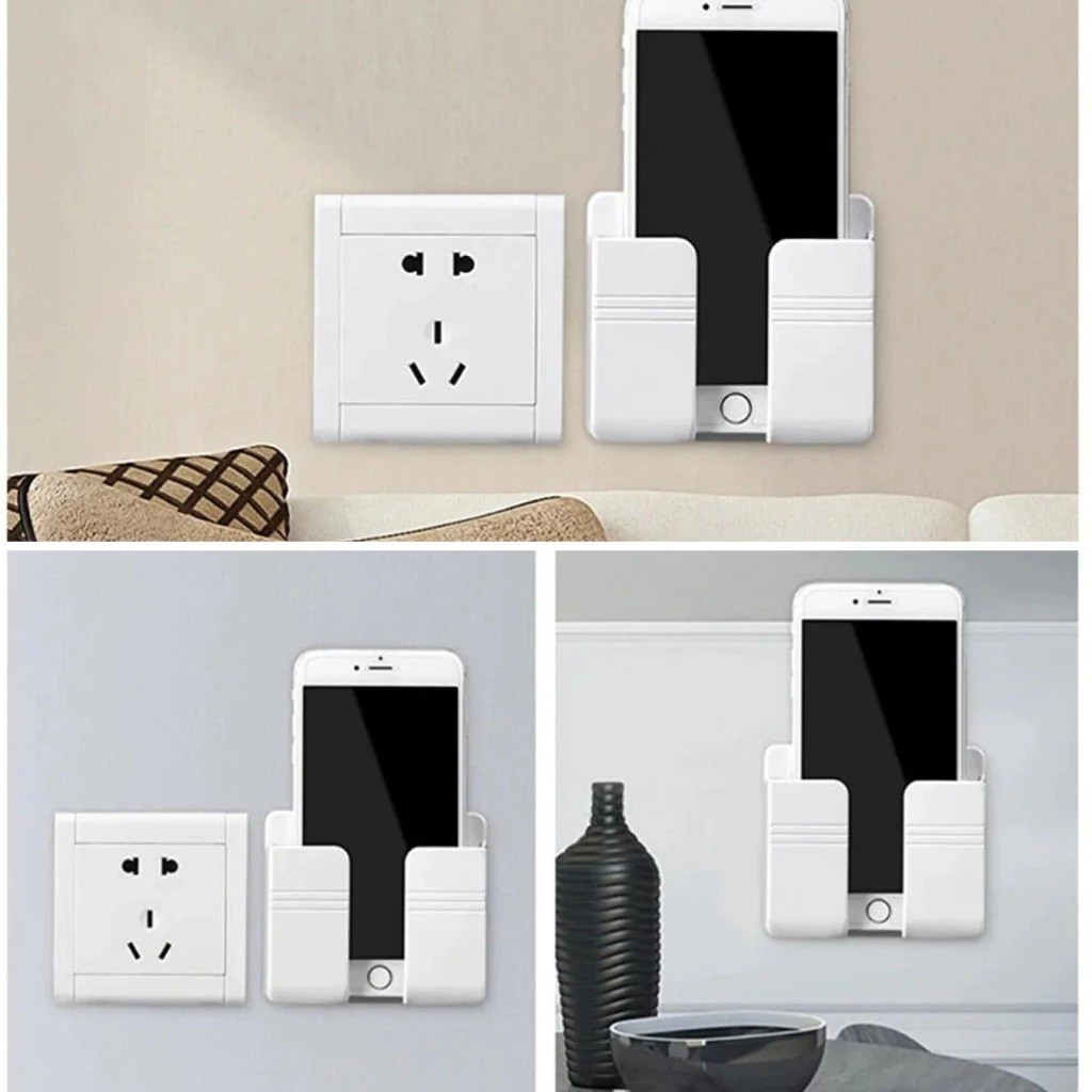 Suporte Celular de Parede | Adesivo Sem Furos – Organizador Prático para Celular (Carregamento) e Controle