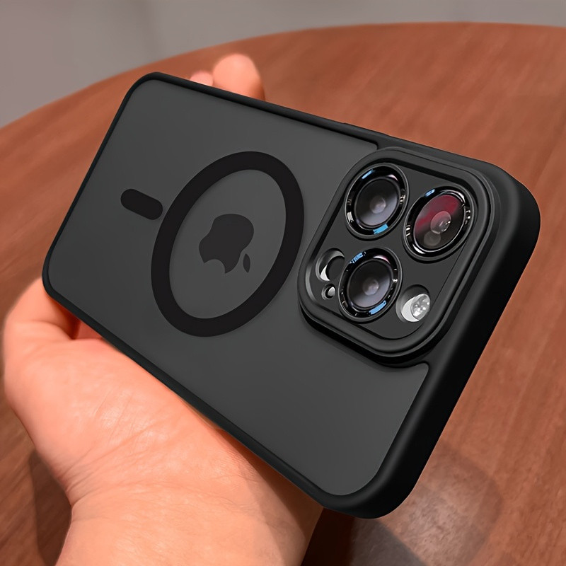 Capa de Proteção Magnética Sem Fio para iPhone 11/12/13/14/15/16/17 Air Pro Max Plus, Design Luxuoso