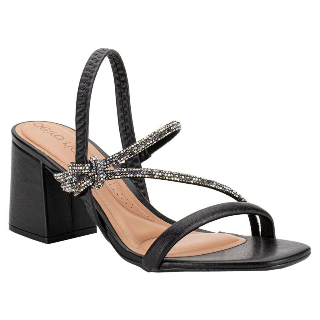 Sandália Feminina Beira Rio Salto Bloco Baixo Preto Grafite em Oferta na Shopee