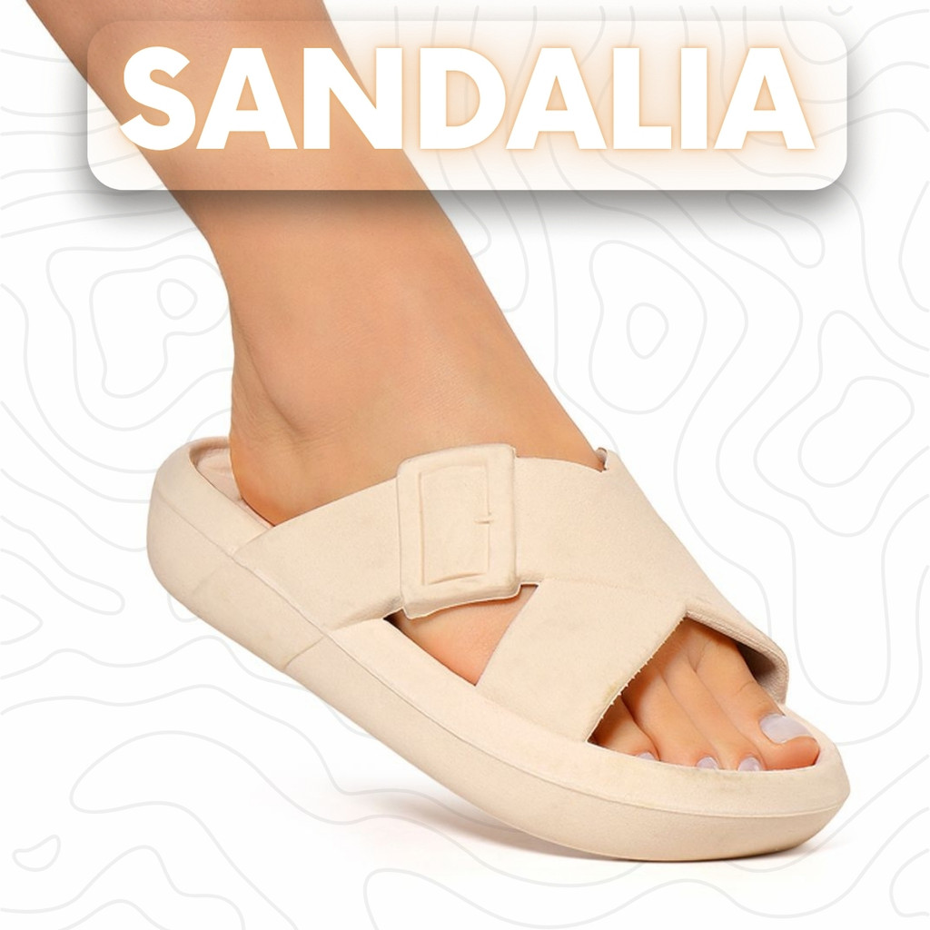 Chinelo Feminino Confortável Flip Plataforma Slide Para Passeios