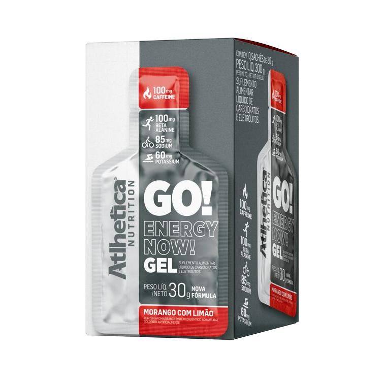 GO! Energy Now Gel (Display com 10 Sachês de 30g) Morango com Limão em Oferta na Shopee