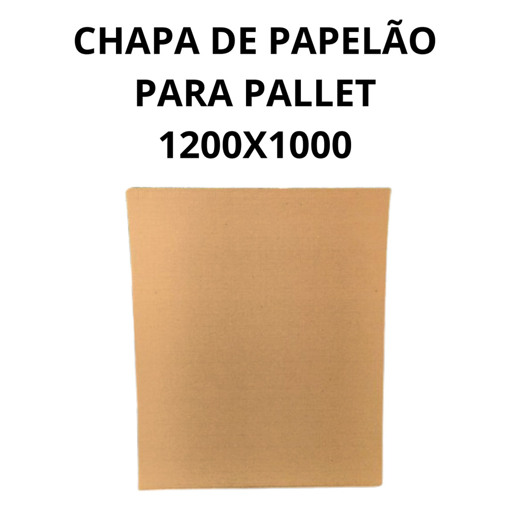 Chapa de papelão 100X120cm  3mm pallet resistente