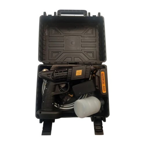 Lavadora Alta Pressao Recarregavel Portatil 21V Potente Compacta Preta Limpeza Facil Casa Jardim Automovel