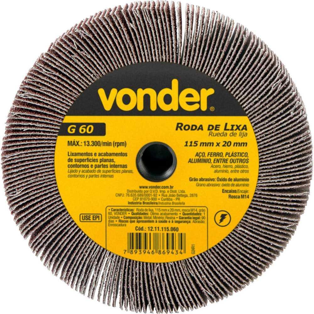 Roda De Lixa G60 115X20Mm Rosca M14 Vonder