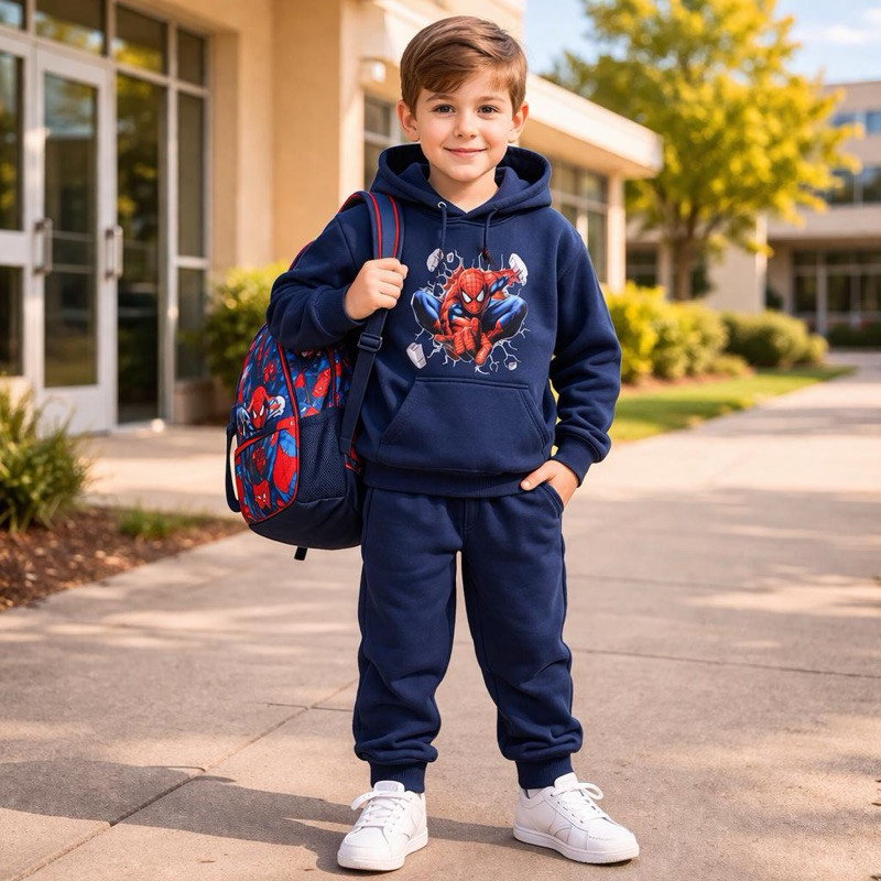 Conjunto Infantil Moletom Masculino Estampado Blusa e Calça Flanelado Inverno Quentinho Confortável 2 ao 14