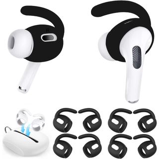 Luckvan 4 Pares de Ganchos para Ouvido para AirPods Pro 2 com Bolsa de Armazenamento de Silicone, Capa para Fones de Ouv