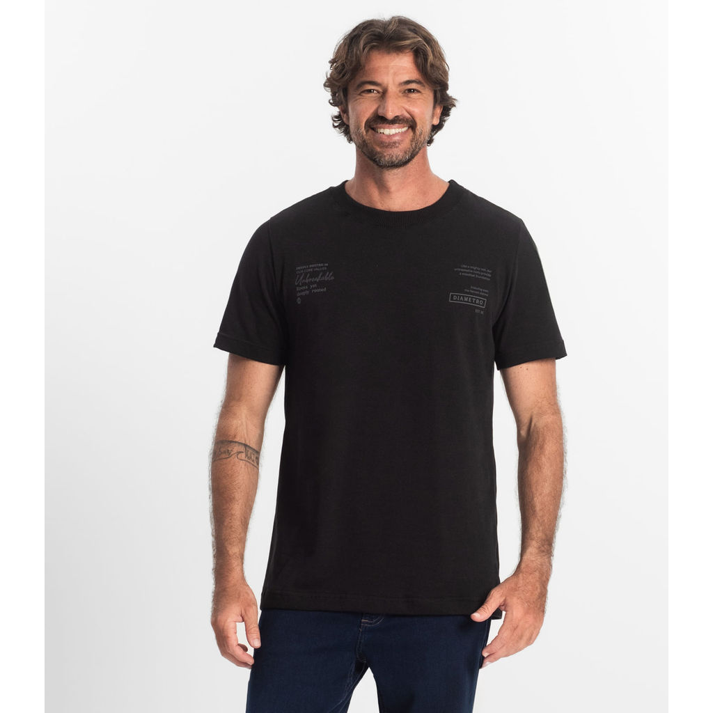 Camiseta Masculina Diametro Preto