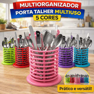 Porta Talheres 3 Cores Separador De Facas e Garfos Resistente Multifuncional Excelente Co…