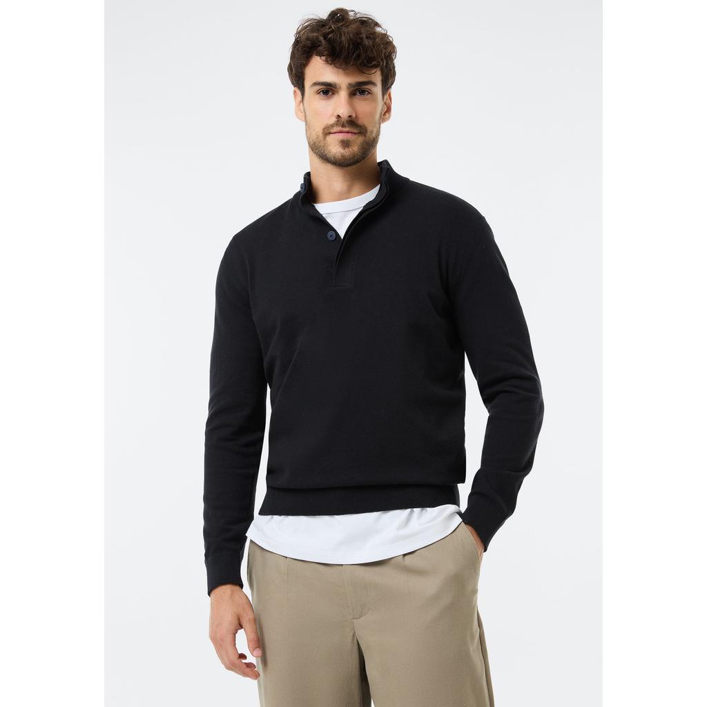 Blusão Masculino Gola Alta Em Tricô