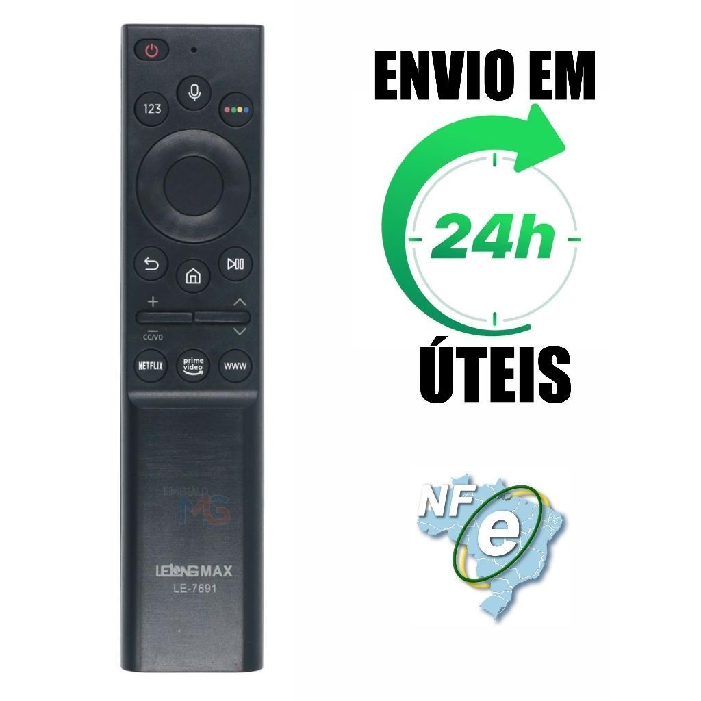 Controle Remoto Samsung Qled 4k Q60ra 55 Qn55q60ragxzd Com Comando Voz
