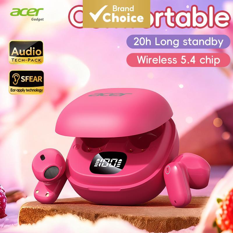 Fones De Ouvido Acer OHR501 Intra-Auriculares Sem Fio 5.4 Chip Bluetooth Oferece Desempenho De Conexão Rápida E Estável