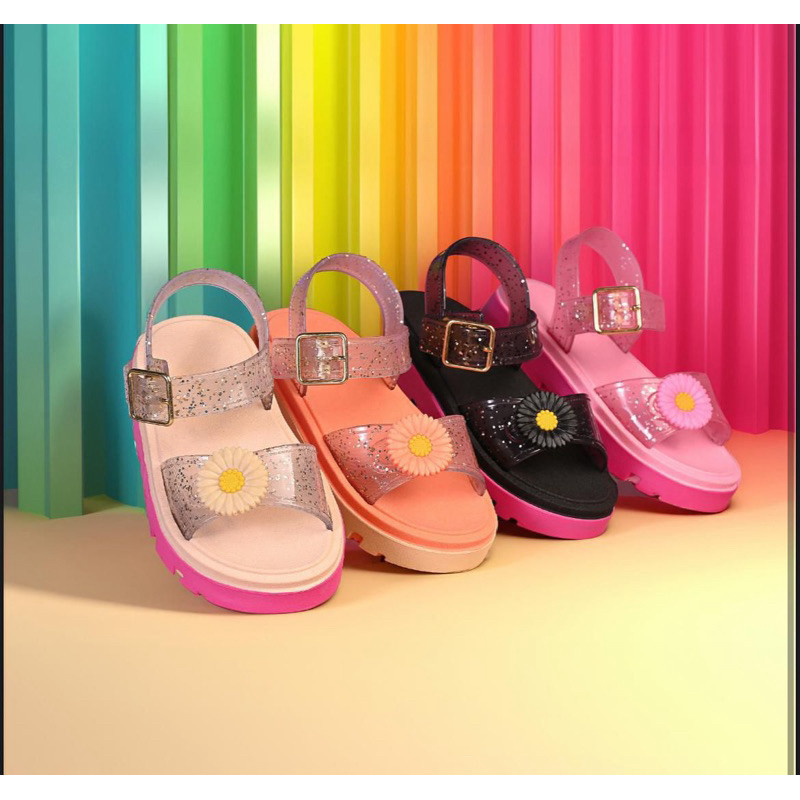 Sandália Papete Menina Bebe Flor Baby Infantil Feminina Confortavel Lançamento