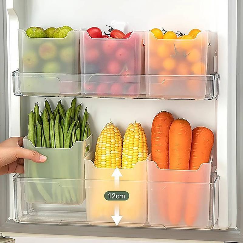 [DGD] 1 Pcs Caixas De Armazenamento De Geladeira Organizador De Alimentos Frescos Frio Recipientes De Especiarias De Fru