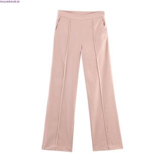 Novo Blazer feminino trespassado2651809 Calça Perna Reta2645809 Conjunto de conjunto de conjunto