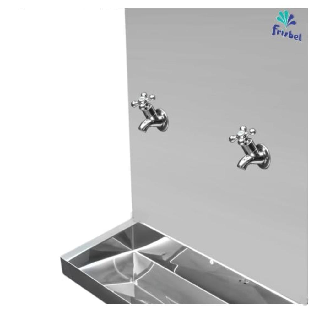 Bebedouro Industrial Frisbel Coluna 2 Torneiras Natural e Gelada 50 Litros RA05 Inox · foto 2