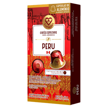 3 Corações Café em Cápsula Torrado e Moído Peru 10 unidades 50g