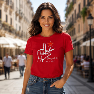 Camiseta Oversized Presidente Luiz Inácio Lula da Silva 100% Algodão Gola Redonda Envio Imediato