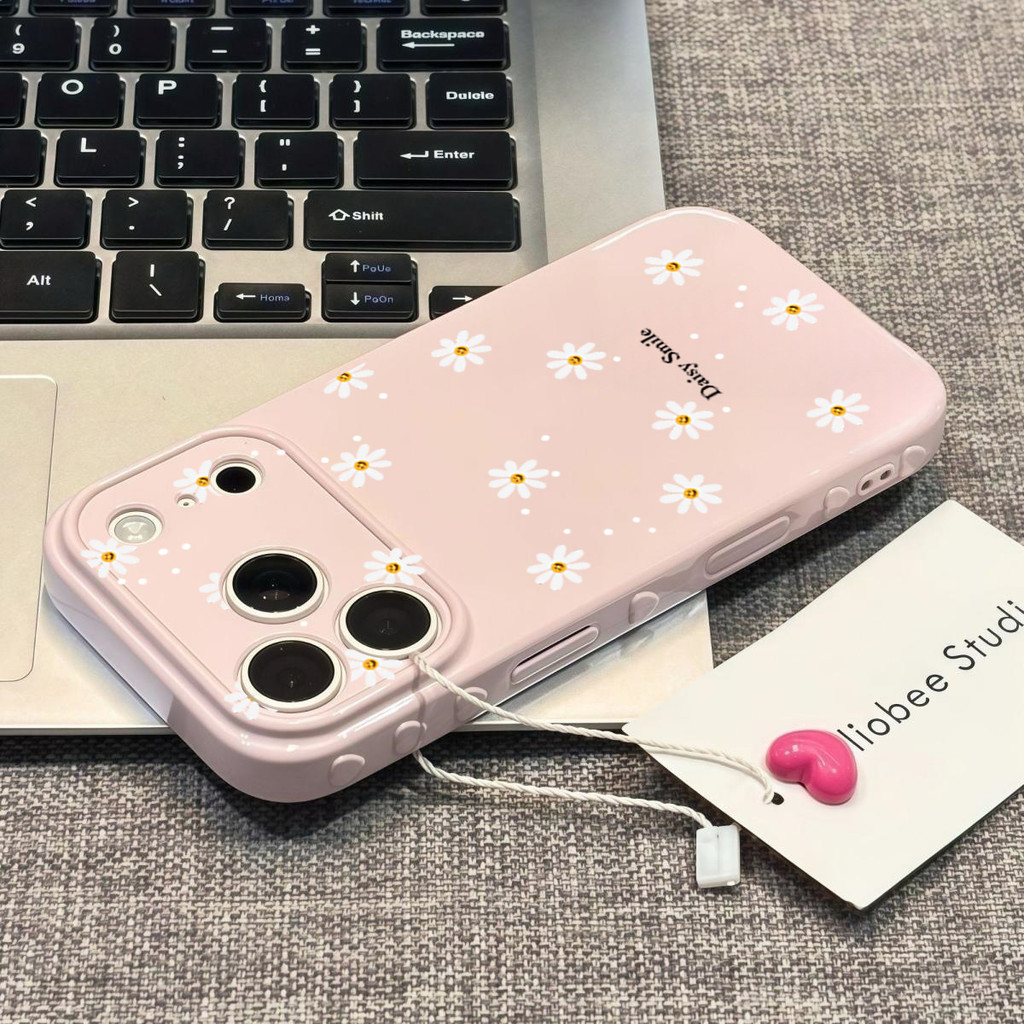 INS Smile Daisy Invólucro Para Samsung Galaxy A16 A55 A15 A06 A05 A05S A14 A54 A04 A13 A03 A12 A32 A21S A50 A02 Caixa De