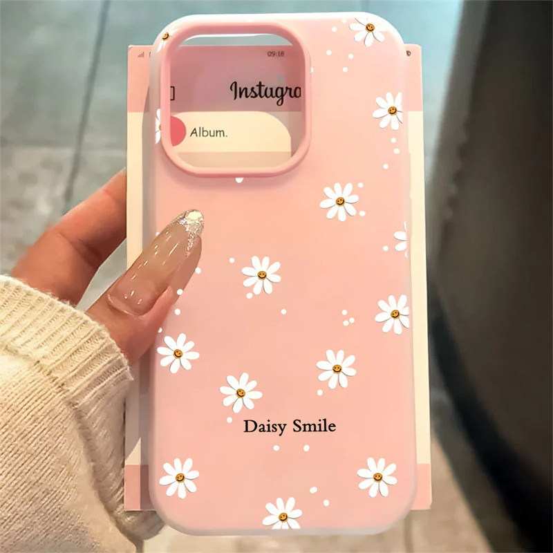 2 Em 1 Geléia Margarida Flor Escudo Para Samsung Galaxy A03 A32 A52 A72 A51 A71 A21S A50 A30 A20 A22 A12 A13 M35 A53 A33