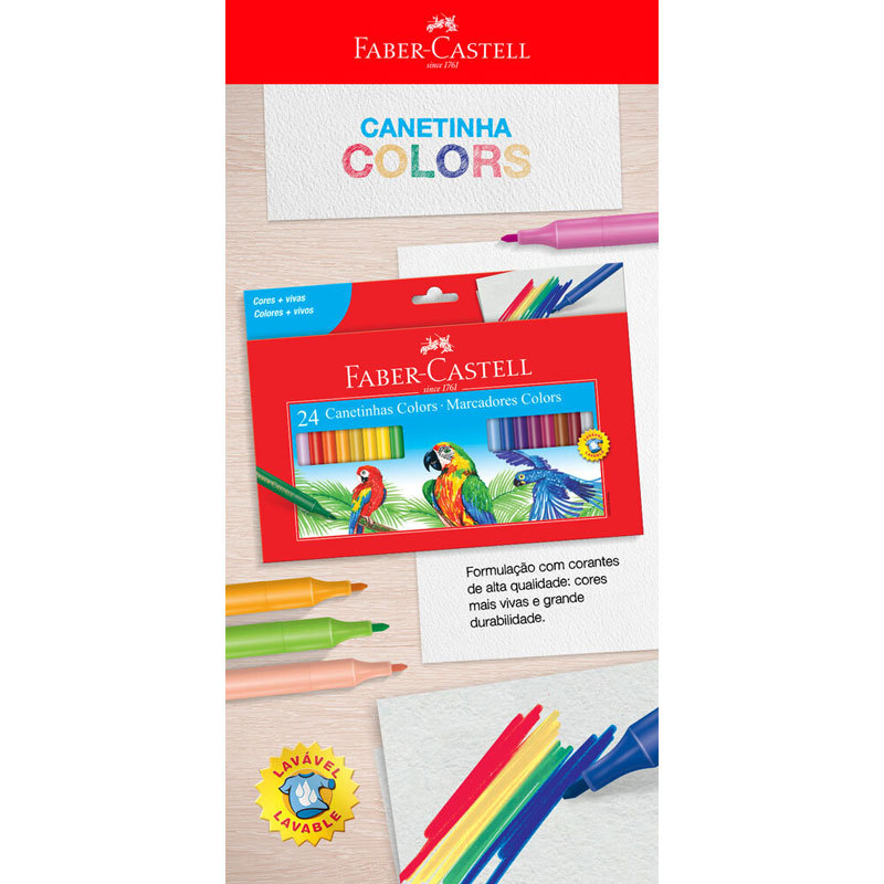 Caneta hidrográfica Colors 24 cores 150124CZF\550924 Faber-Castell · foto 2