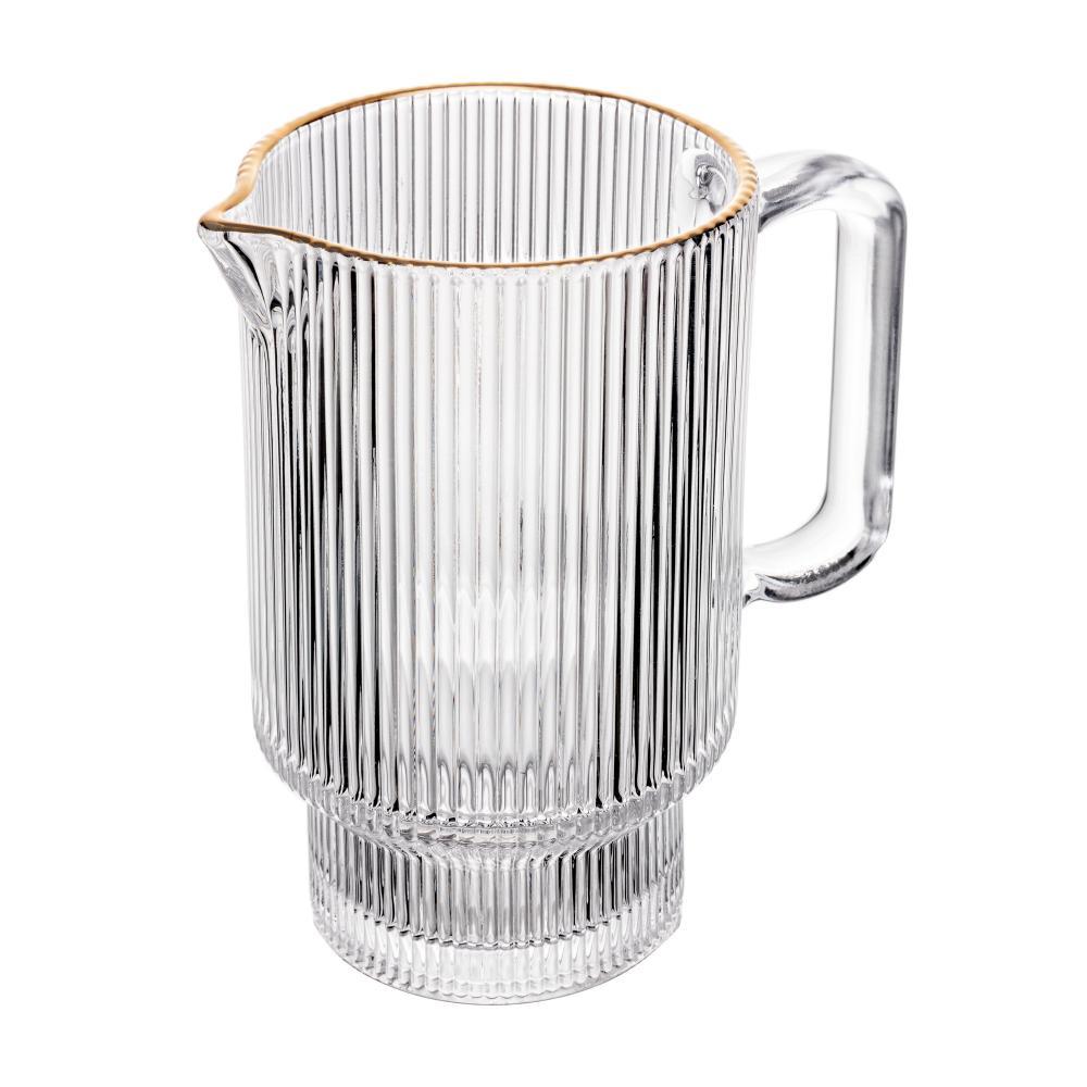 Jarra Wolff Lines com Fio de Ouro 900ml Cristal Ecológico